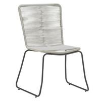 Gartenstuhl Trendy Aus Metall Und Kunststoff - Schwarz/Grau, MODERN, Kunststoff/Metall (58/88/62cm) - Beldano