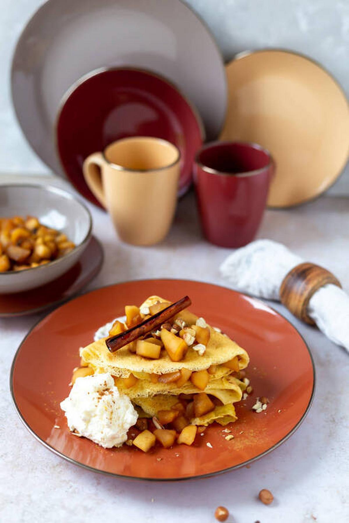 Kombiservice Metallic Rim 4 Personen Geschirr Set - Taupe/Beige, Basics, Keramik (33/31,7/32,5cm) - Mäser