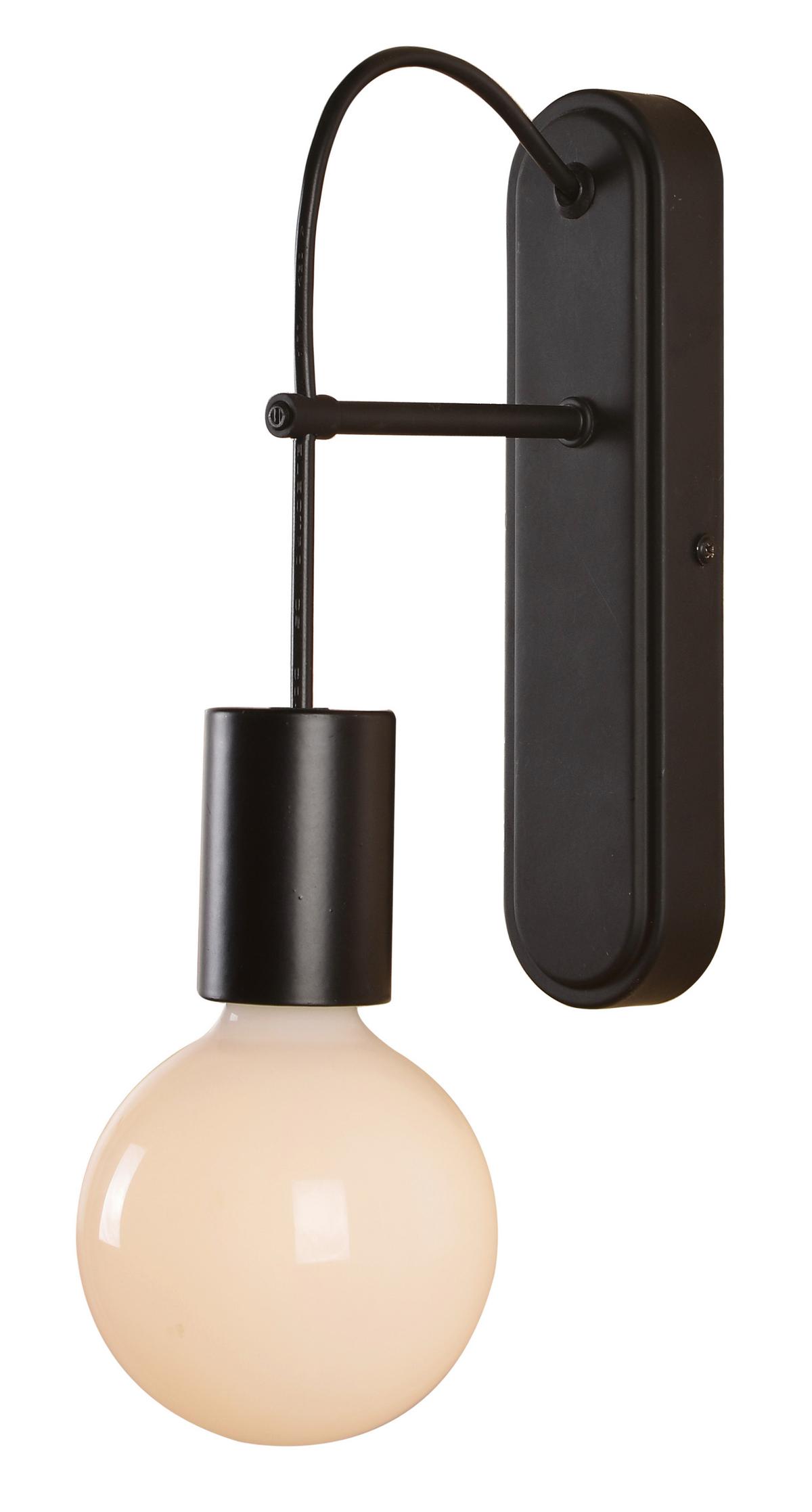 Wandleuchte 21-70890 Alto - Schwarz, KONVENTIONELL, Metall (17/10/28cm)