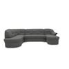 Wohnlandschaft Sarafina Grau - Schwarz/Grau, KONVENTIONELL, Textil (180/295/146cm) - MID.YOU