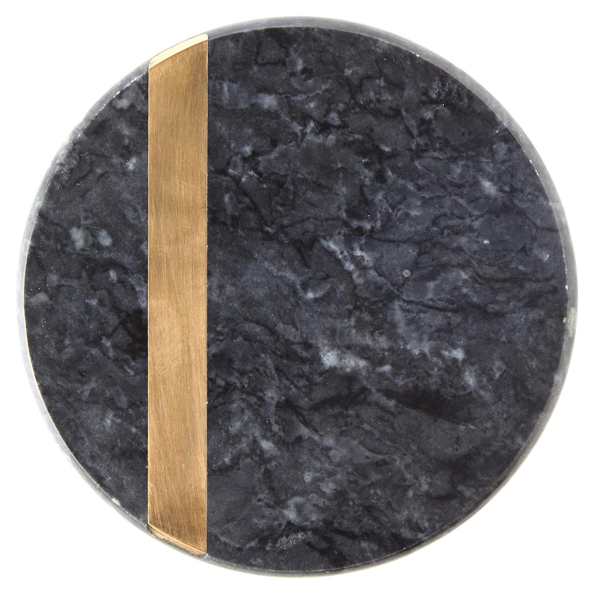 Podložka Glam - černá/barvy zlata, Moderní, kov/kámen (10,2/1cm) - Premium Living