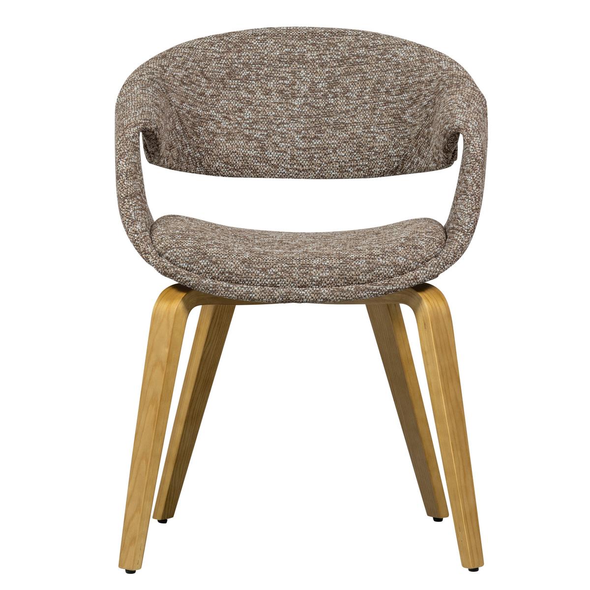 Armlehnstuhl-Set Yossi Braun/Naturfarben B: 57cm - Braun/Naturfarben, MODERN, Holzwerkstoff/Textil (57/78/57cm) - Livetastic