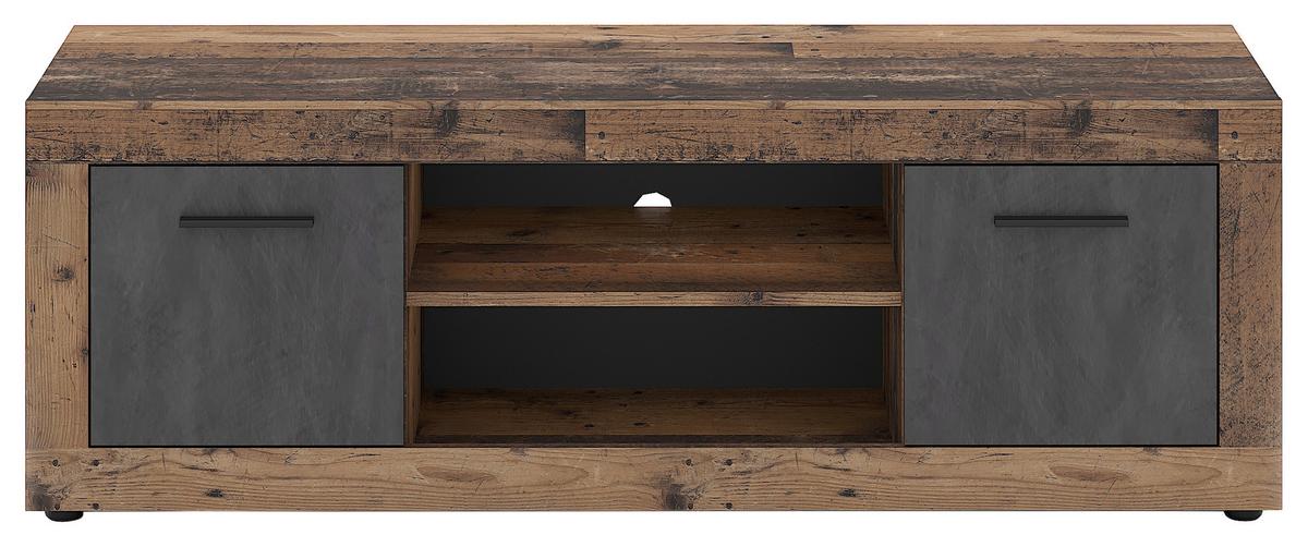 Lowboard Luna Eiche Old Style - Alteiche/Anthrazit, Design, Holzwerkstoff (140/48/40cm) - MID.YOU