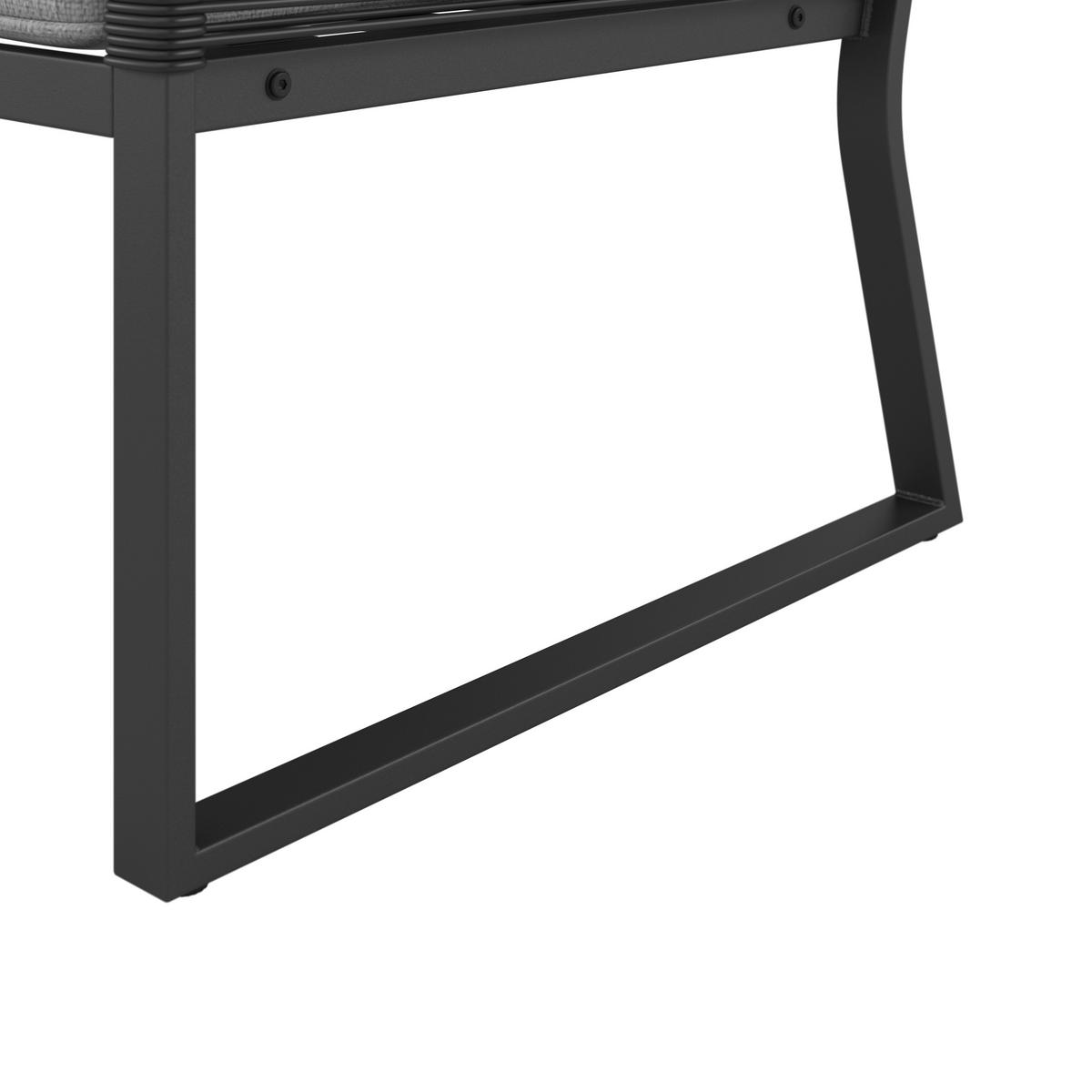 TERASOVÁ SEDACIA SÚPRAVA PAULINA - čierna/svetlosivá, Modern, kov/textil (106/74/70,5cm) - Bessagi Garden