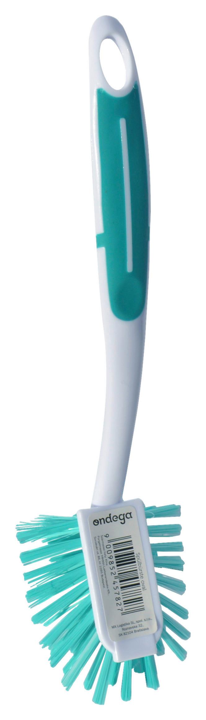Spülbürste Oval L: 27 Cm Kunststoff-Borsten Ergonomisch - Blau/Weiß, KONVENTIONELL, Kunststoff (7/27cm) - Ondega