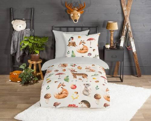 Jugendbettwäsche Autumn Multicolor 135x200 cm - Multicolor, Natur, Textil (135/200cm)