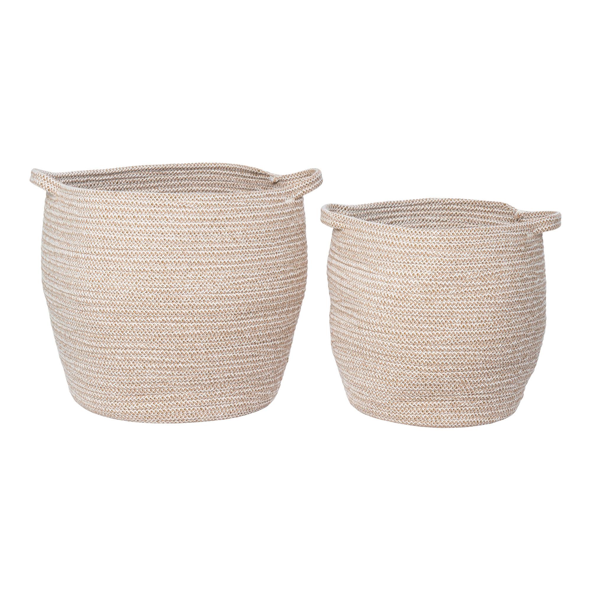 Korbset Lamas Beige D: 27/31 cm - Beige, Design, Textil (27cm)