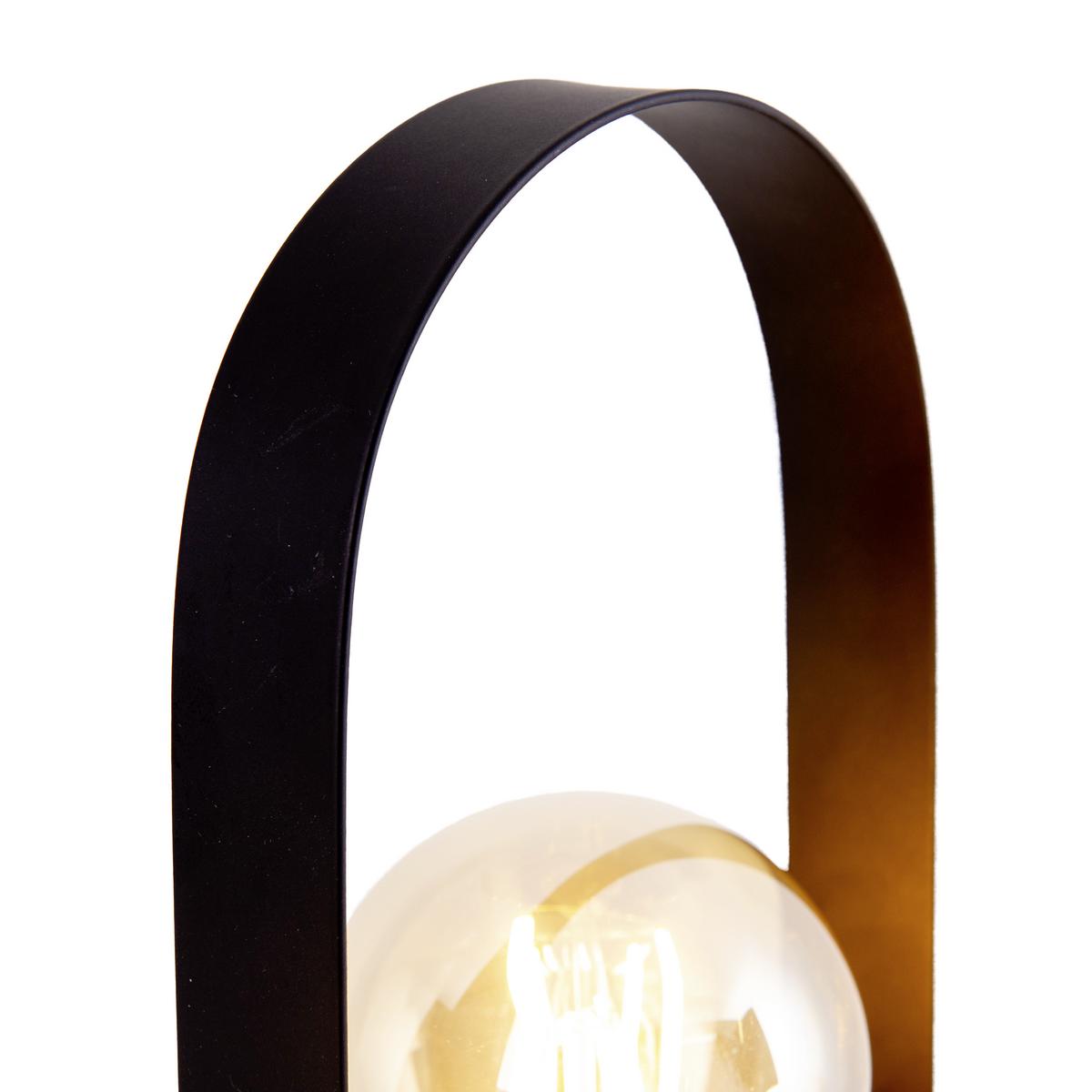 Tischlampe Faro Schwarz Vintage Style - Schwarz, Design, Metall (13,5/28,5cm) - Näve