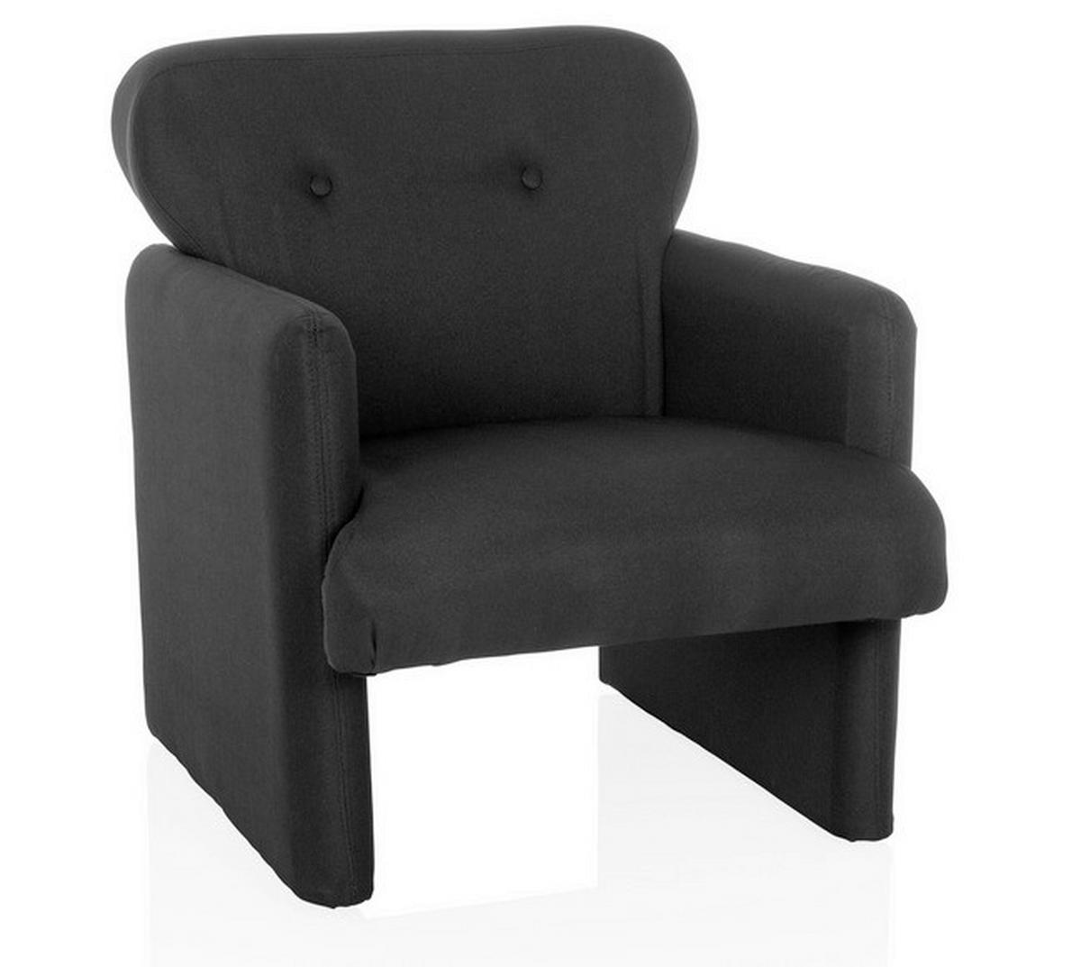 Loungesessel Caripito Schwarz B: 66 Cm - Schwarz, MODERN, Textil (66/77/74cm) - MID.YOU