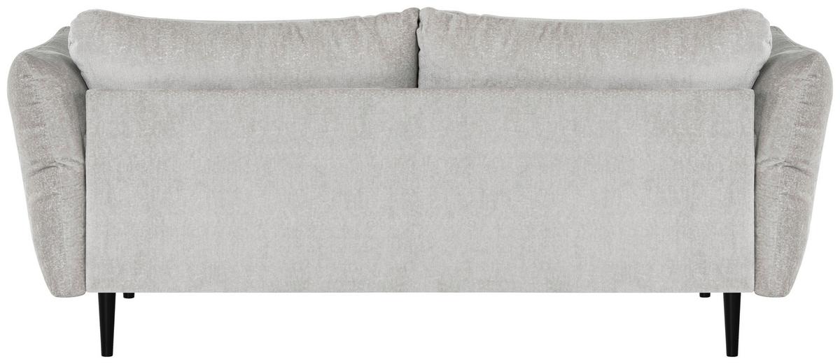 3-Sitzer-Sofa Hellgrau Ortona Flexibelle B: 223 cm - Hellgrau/Schwarz, KONVENTIONELL, Textil (223/82/99cm) - MID.YOU