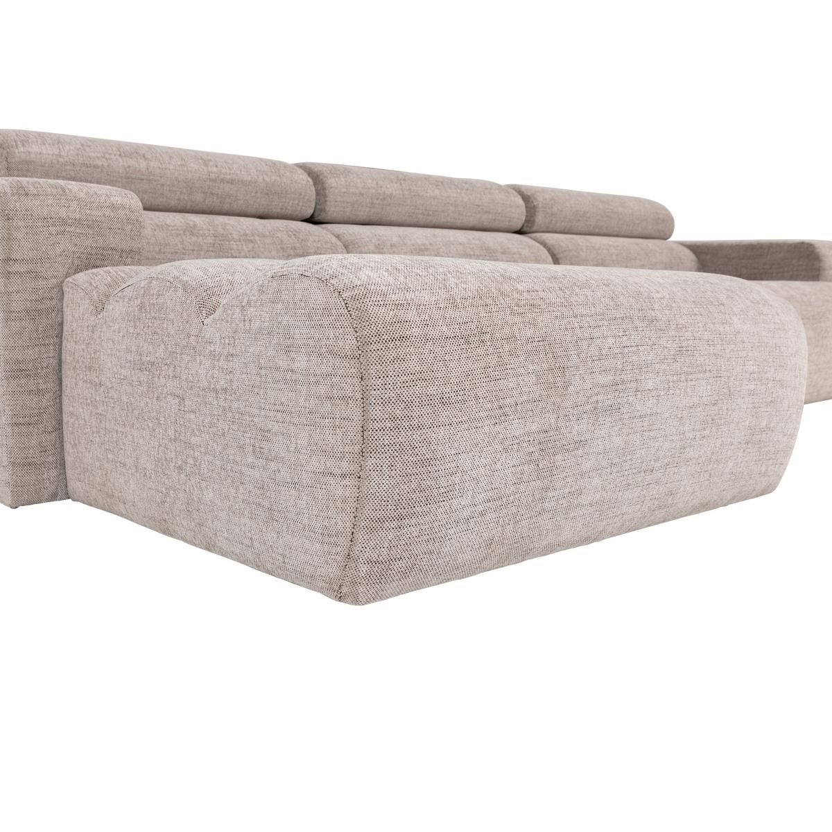 ECKSOFA Novi Naturfarben S: 173x300cm - Schwarz/Naturfarben, Design, Textil (173/300cm) - Livetastic