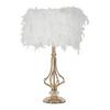 Tischleuchte Tarty White Goldfarben, Weiß B: 25 cm - Goldfarben/Weiß, Basics, Kunststoff/Metall (25/54/25cm)