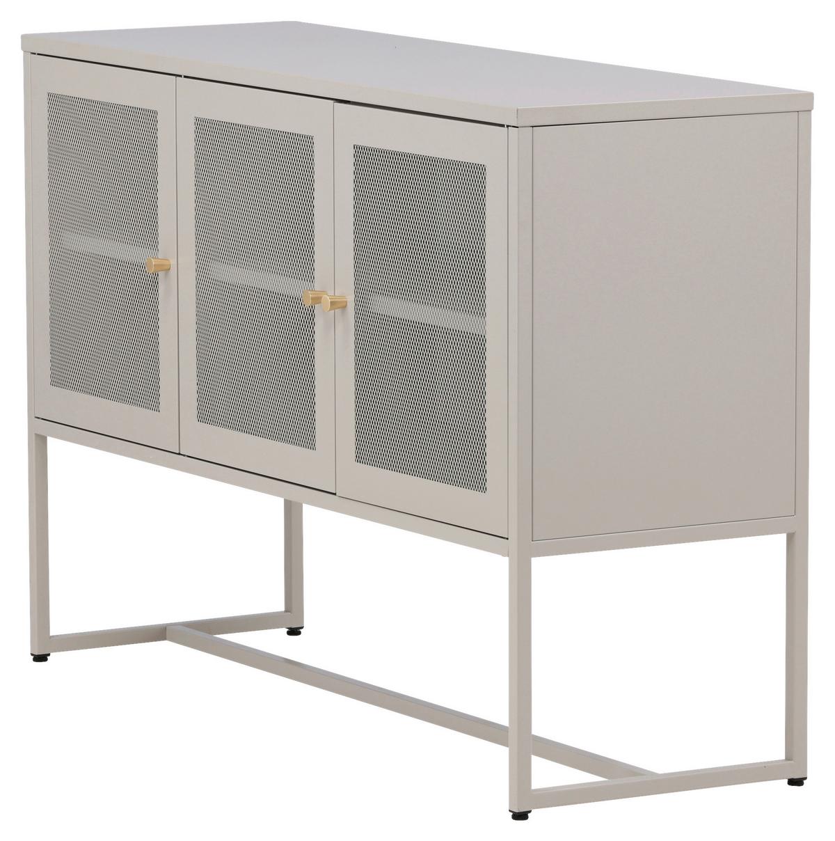Sideboard Malla - Beige, Design, Metall (120/80/40cm) - Livetastic