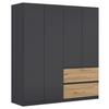 Drehtürenschrank Costa Grau Eiche Artisan Dekor - Eiche Artisan/Grau, MODERN, Holzwerkstoff (181/197/54cm) - Rauch Möbel