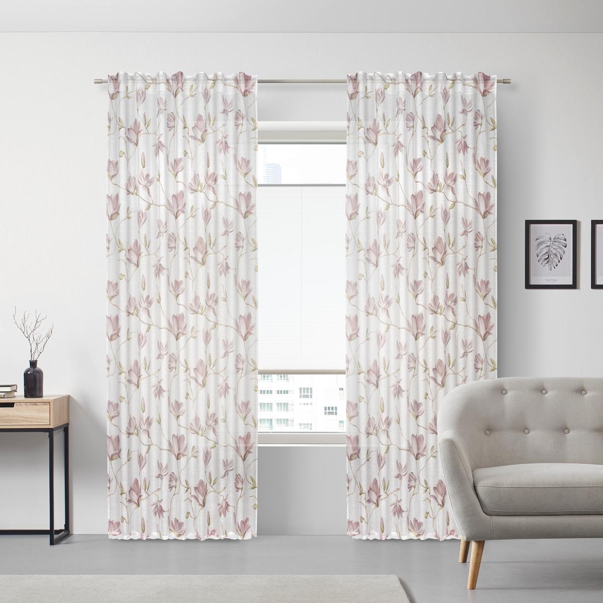 HOTOVÝ ZÁVĚS Magda, 140/245 cm - pink, Basics, textil (140/245cm) - Modern Living