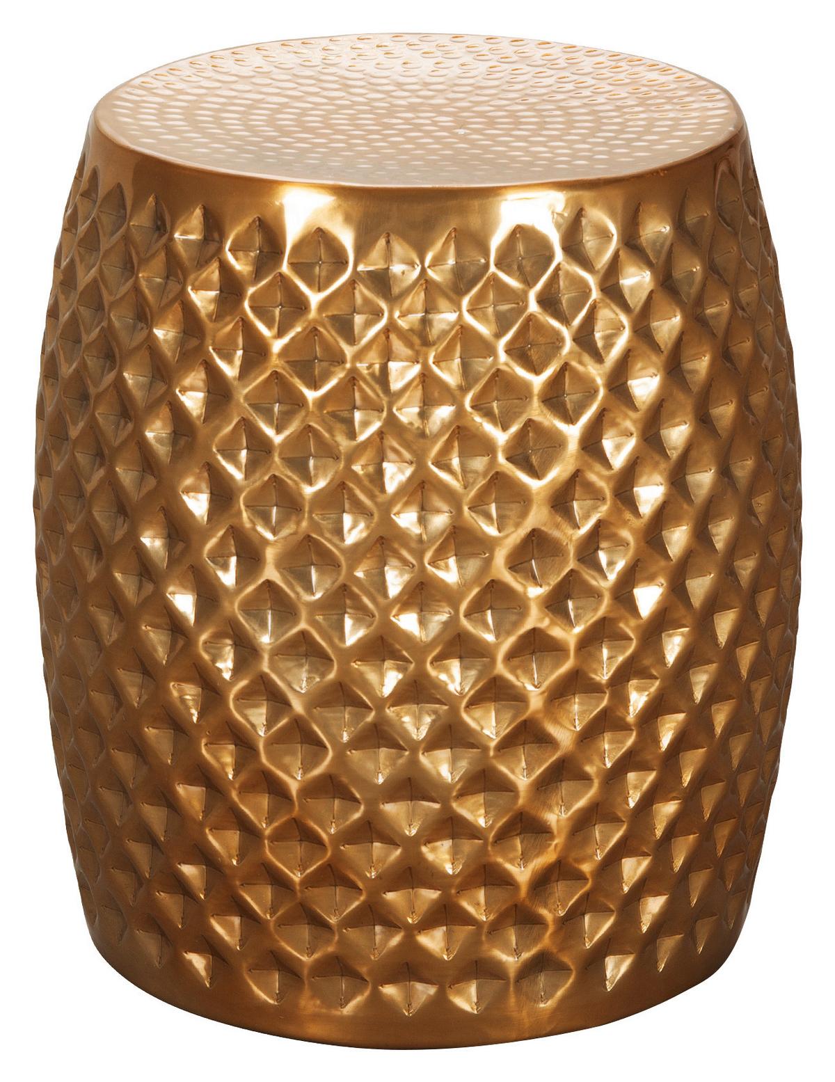 Odkládací stolek SITA zlatý - barvy zlata, Lifestyle, kov (32/42/32cm) - MID.YOU