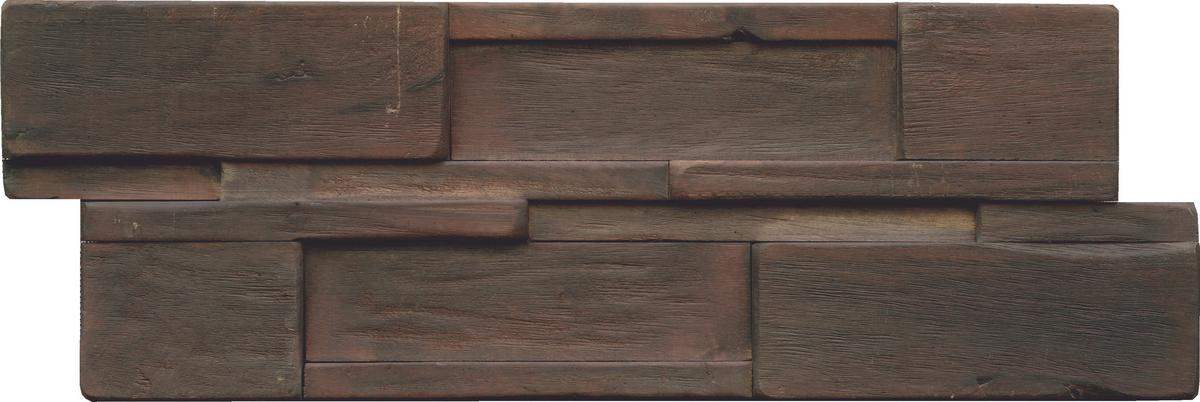 Wandverkleidung Driftwood Hevea Sulu Sea - Dunkelbraun, Basics, Holz (56/20/2cm)