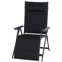 Sonnenliege Premium Aluminium, verstellbar - Anthrazit, KONVENTIONELL, Textil/Metall (75/123/91cm) - Siena Garden