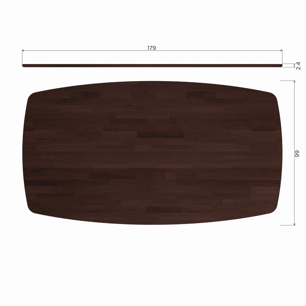 Esstisch Jouw Unieke Dunkelbraun L: 180 cm - Dunkelbraun, Design, Holz (180/100/74cm) - Livetastic