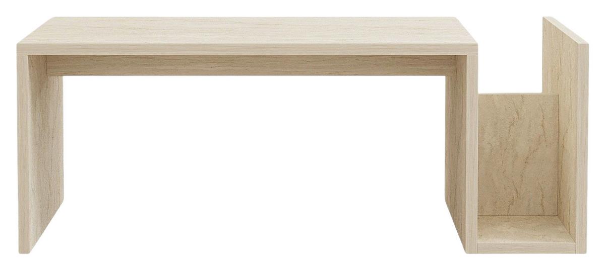COUCHTISCH Travertine B: 86,8cm - Beige, MODERN, Holzwerkstoff (86.8/32,4/50cm)