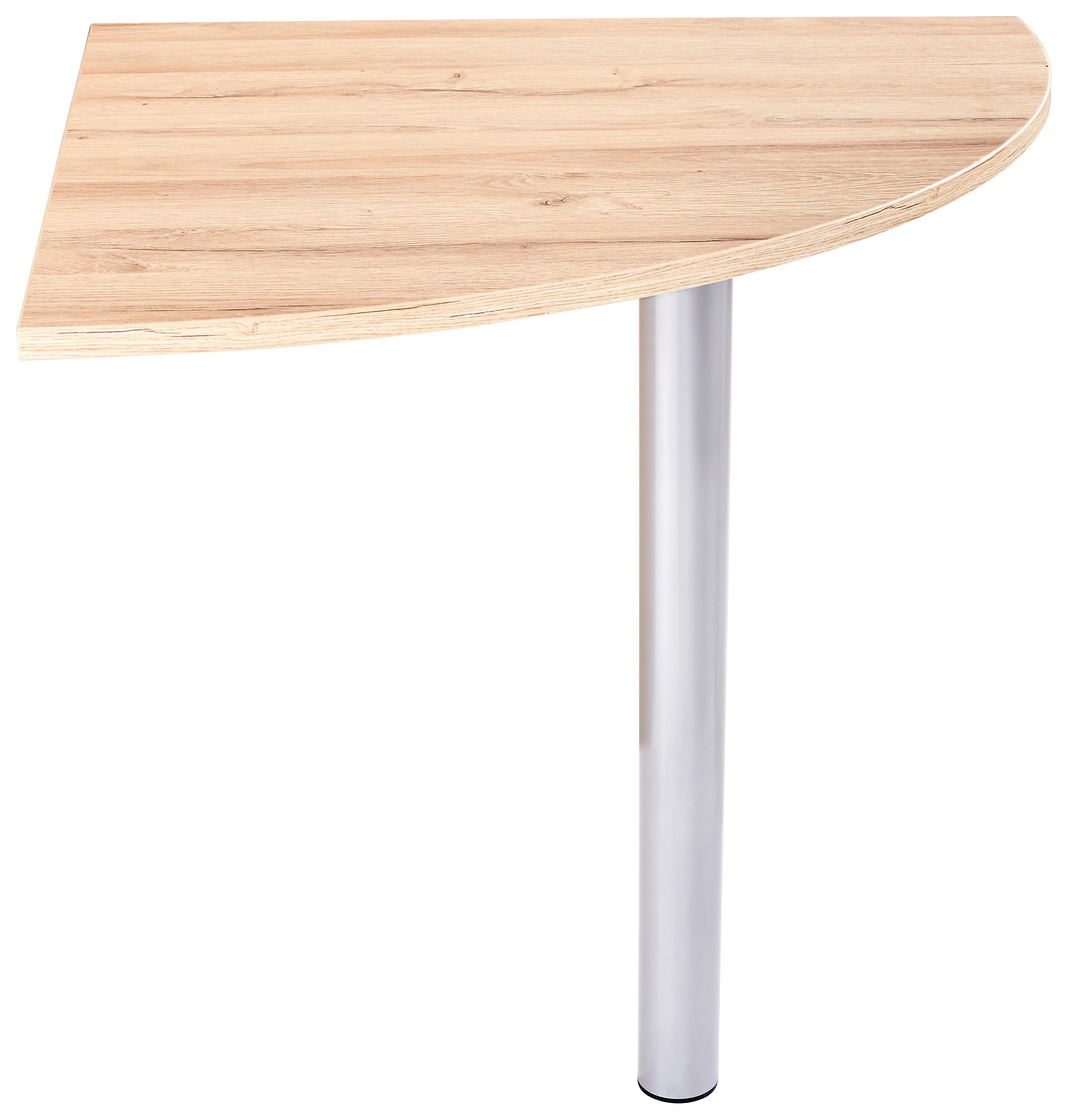 Eckverbindungsplatte mit Standfuß Mindi, Eiche Dekor - Eichefarben, MODERN, Holzwerkstoff/Kunststoff (70/72/70cm)