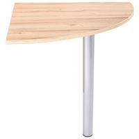 Eckverbindungsplatte mit Standfuß Mindi, Eiche Dekor - Eichefarben, MODERN, Holzwerkstoff/Kunststoff (70/72/70cm)