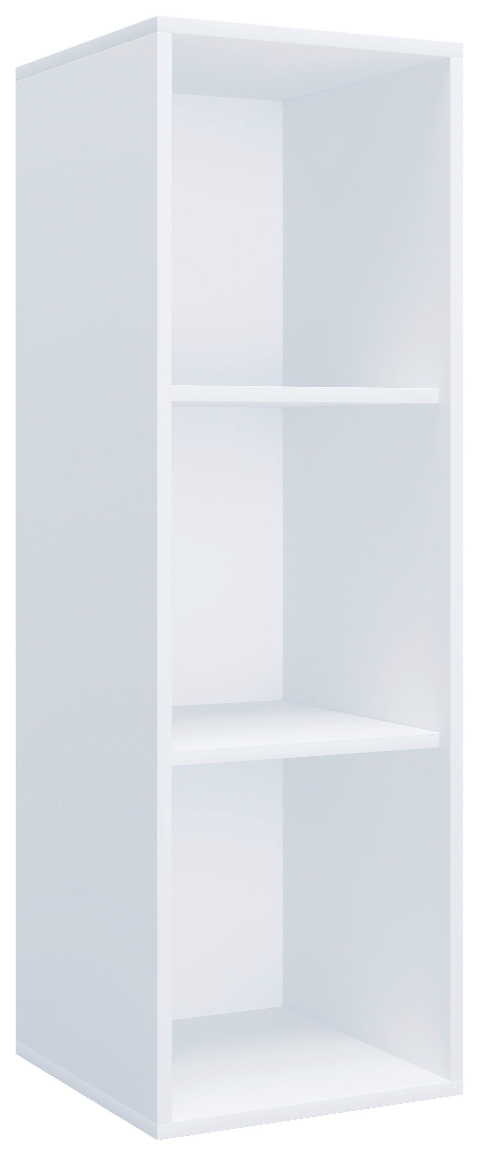 Regál na šanóny š: 35 cm, biely - biela, Modern, kompozitné drevo (35/110/37cm) - P & B