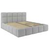 Polsterbett Cloudy Silberfarben, Lf: 180x200 cm - Silberfarben/Grau, Trend, Holz/Holzwerkstoff (180/200cm) - Luca Bessoni