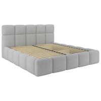 Polsterbett Cloudy Silberfarben, Lf: 180x200 Cm - Silberfarben/Grau, Trend, Holz/Holzwerkstoff (180/200cm) - Luca Bessoni