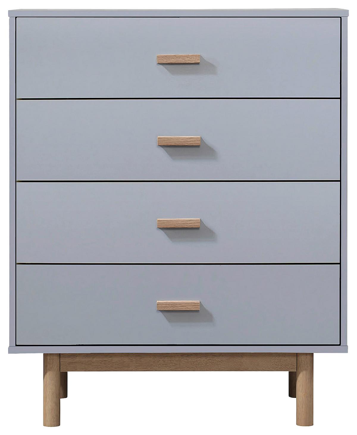 Kommode Melanie Grau/Eichefarben 80 cm - Eichefarben/Grau, Design, Holzwerkstoff (80/100/44cm) - MID.YOU