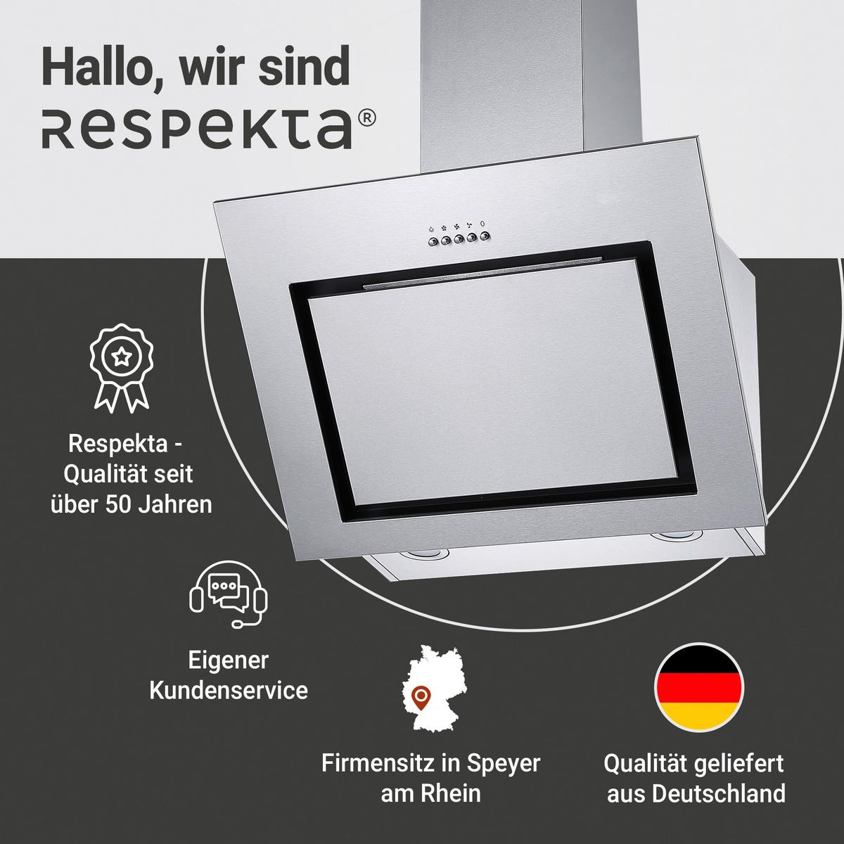 Dunstabzugshaube Numa Edelstahlfarben B: 60 Cm, Led - Edelstahlfarben, Trend, Metall (60/76-114/43cm) - Respekta