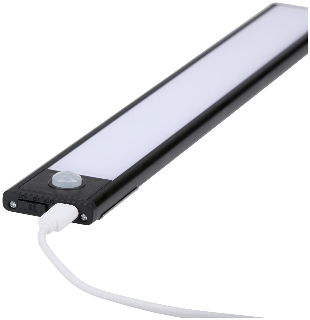 UNTERBAULEUCHTE Schwarz, Metall - Schwarz, Basics, Metall (36.3/1.7/4.8cm) - Grundig