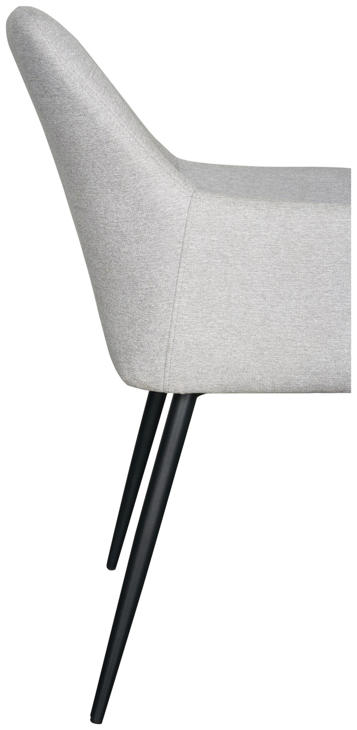STOLIČKA S PODRÚČKAMI HARDY -GIGA- - čierna/sivá, Basics, kov/textil (56/85/61,5cm) - Mömax