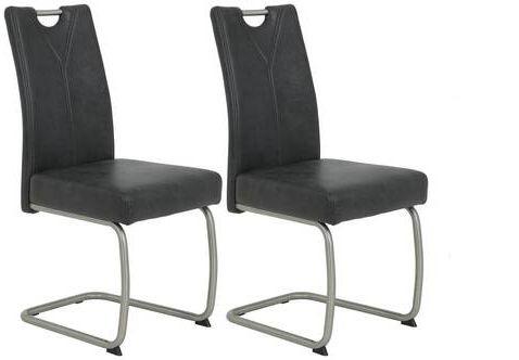 Schwingstuhl Sophia Anthrazit gepolstert 2er-Set