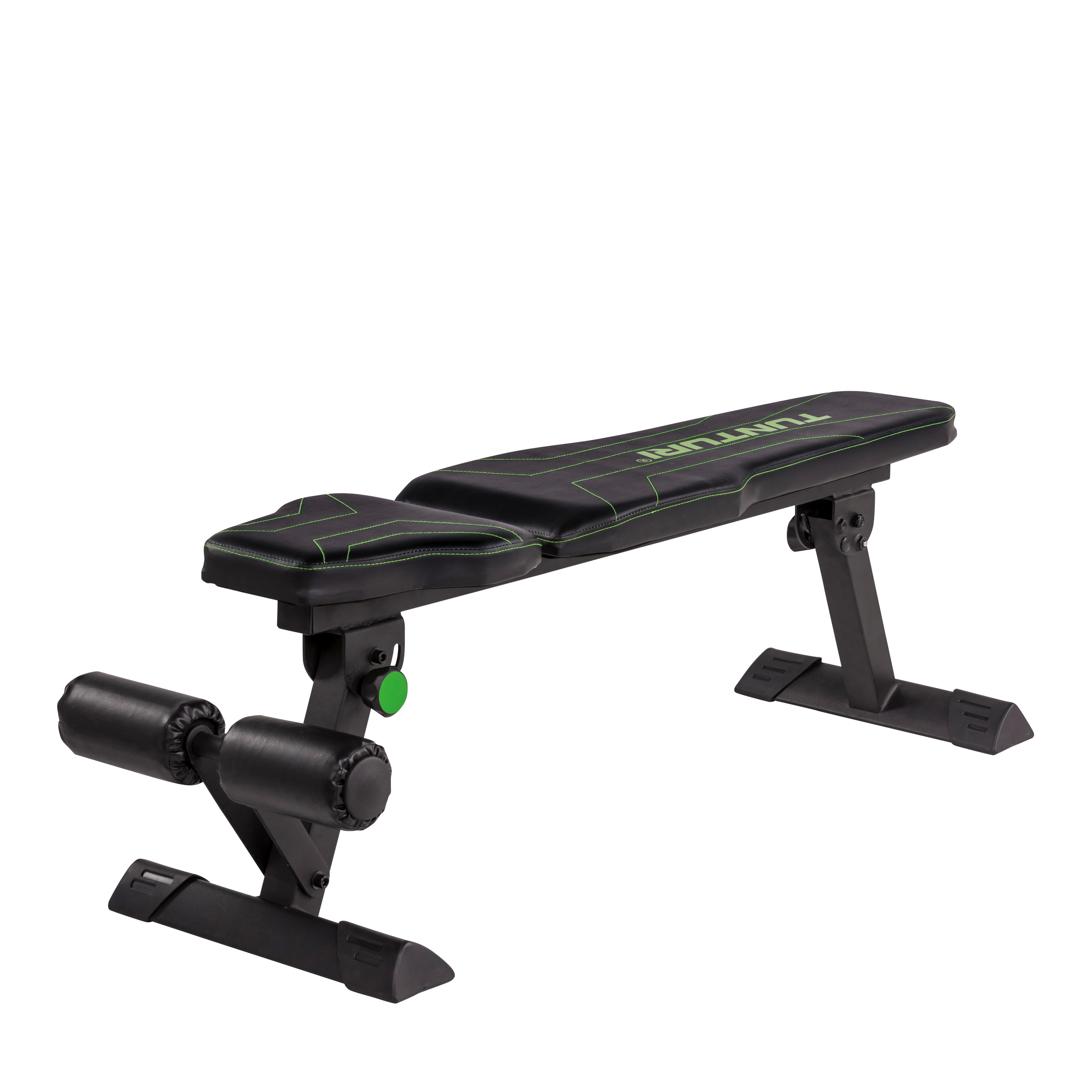 Hantelbank Tunturi Fb80 Flat Bench - Schwarz, KONVENTIONELL, Holz/Kunststoff (143/43/44cm)