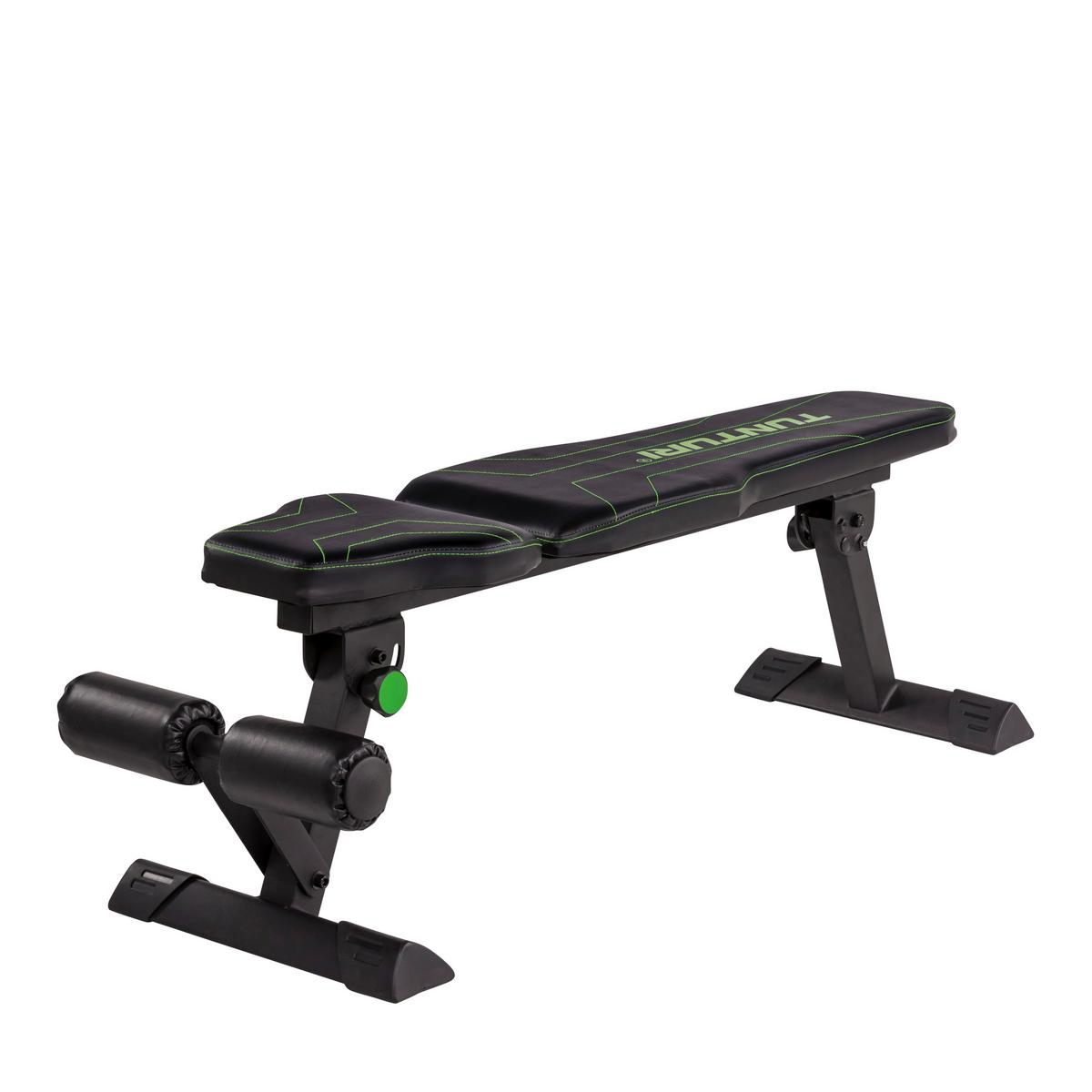 Hantelbank Tunturi Fb80 Flat Bench - Schwarz, KONVENTIONELL, Holz/Kunststoff (143/43/44cm)
