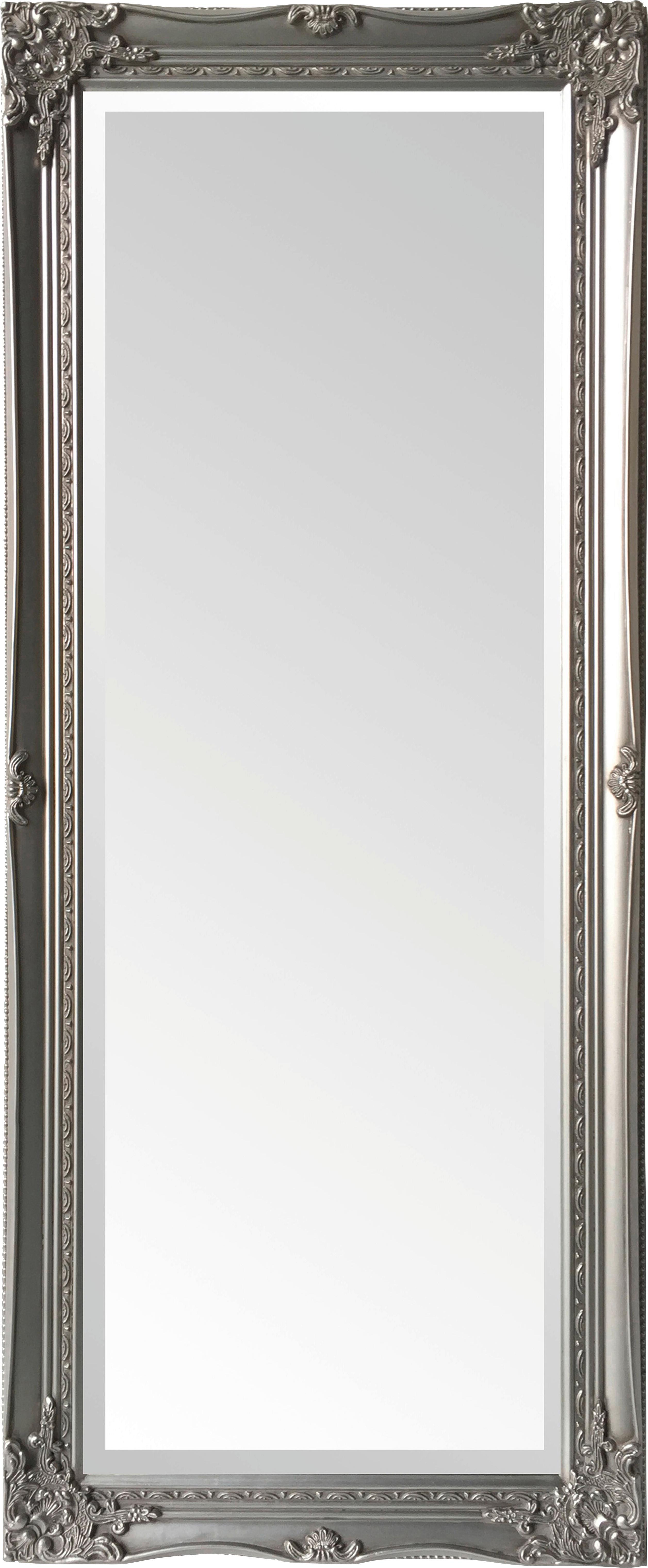 Wandspiegel Antje BxH: 52x122 cm mit Holzrahmen Silberfarben - Silberfarben, MODERN, Glas/Holzwerkstoff (52/122/5cm)