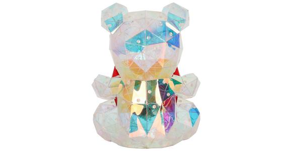 LED-Dekoleuchte Teddy - Transparent/Rot, MODERN, Kunststoff (30/19/23cm) - Luca Bessoni