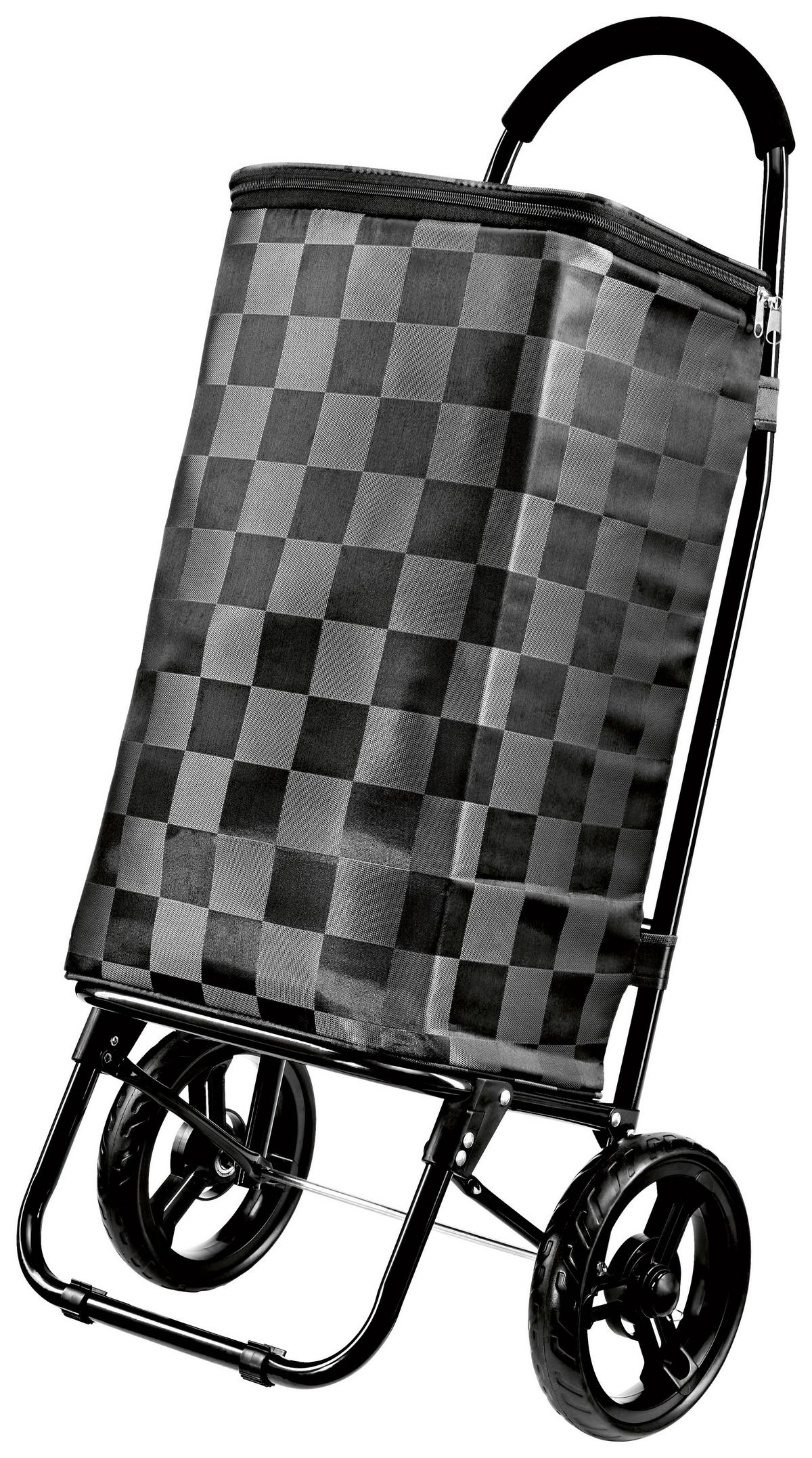 EINKAUFSTROLLEY EASYMAXX - Schwarz/Grau, Basics, Kunststoff/Metall (45/36/98cm) - EASYMAXX