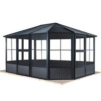 Pavillon Charleston 12x12 384x384 Wetterfest - Anthrazit, Basics, Metall (384/281/384cm)
