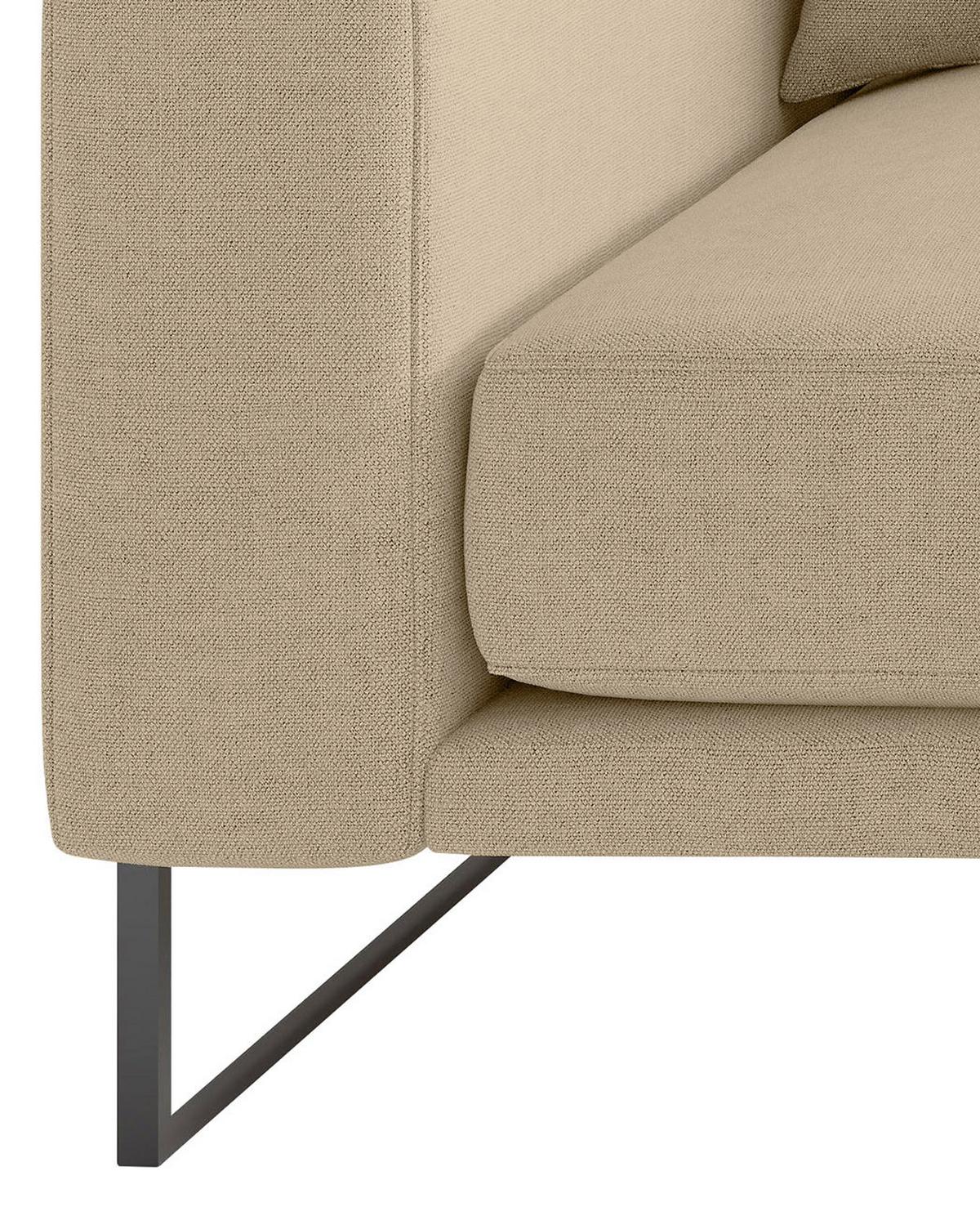 Bigsofa Natalia Beige S: 150x283 cm - Beige/Schwarz, Design, Textil (150/283cm) - Livetastic