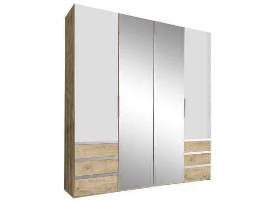 Drehtürenschrank mit Spiegel 200cm Level 36a, Eichendekor - Eichefarben/Weiß, MODERN, Glas/Holzwerkstoff (200/216/58cm) Drehtürenschrank mit Spiegel 200cm Level 36a, Eichendekor - Eichefarben/Weiß, MODERN, Glas/Holzwerkstoff (200/216/58cm)