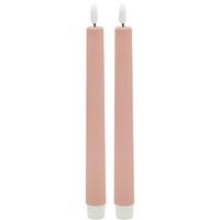 Dlhá sviečka RINA - ružová, plast/prírodné materiály (2,2/22cm) - Mömax