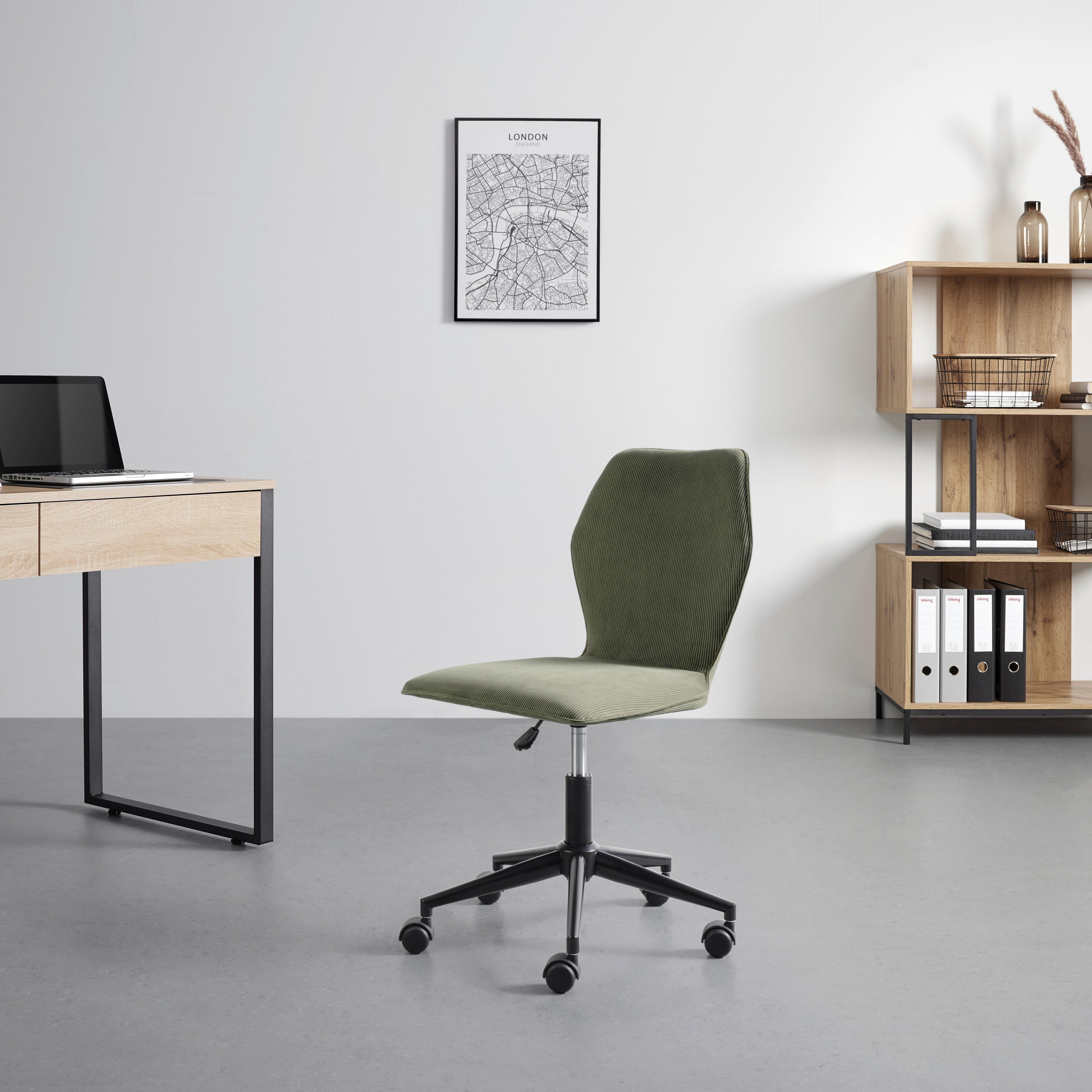 Otočná stolička LUIGI -EXKLUSIV- - čierna/sivá, Modern, kov/textil (49/84-94/54cm) - Mömax