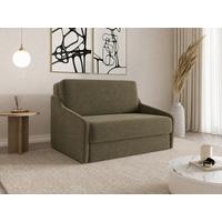 Schlafsofa Fly Dunkelgrün, B: 136 cm - Dunkelgrün/Schwarz, Design, Textil (136/86/113cm) - MID.YOU