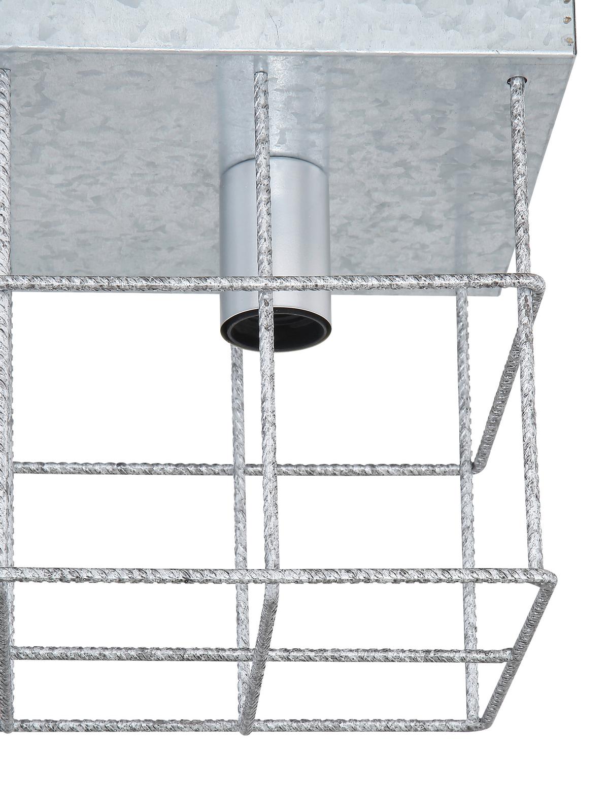 Deckenleuchte Merril L: 60 Cm 3-Flammig Aus Stahl - Zinkfarben, Design, Metall (60/20/25,8cm) - Globo