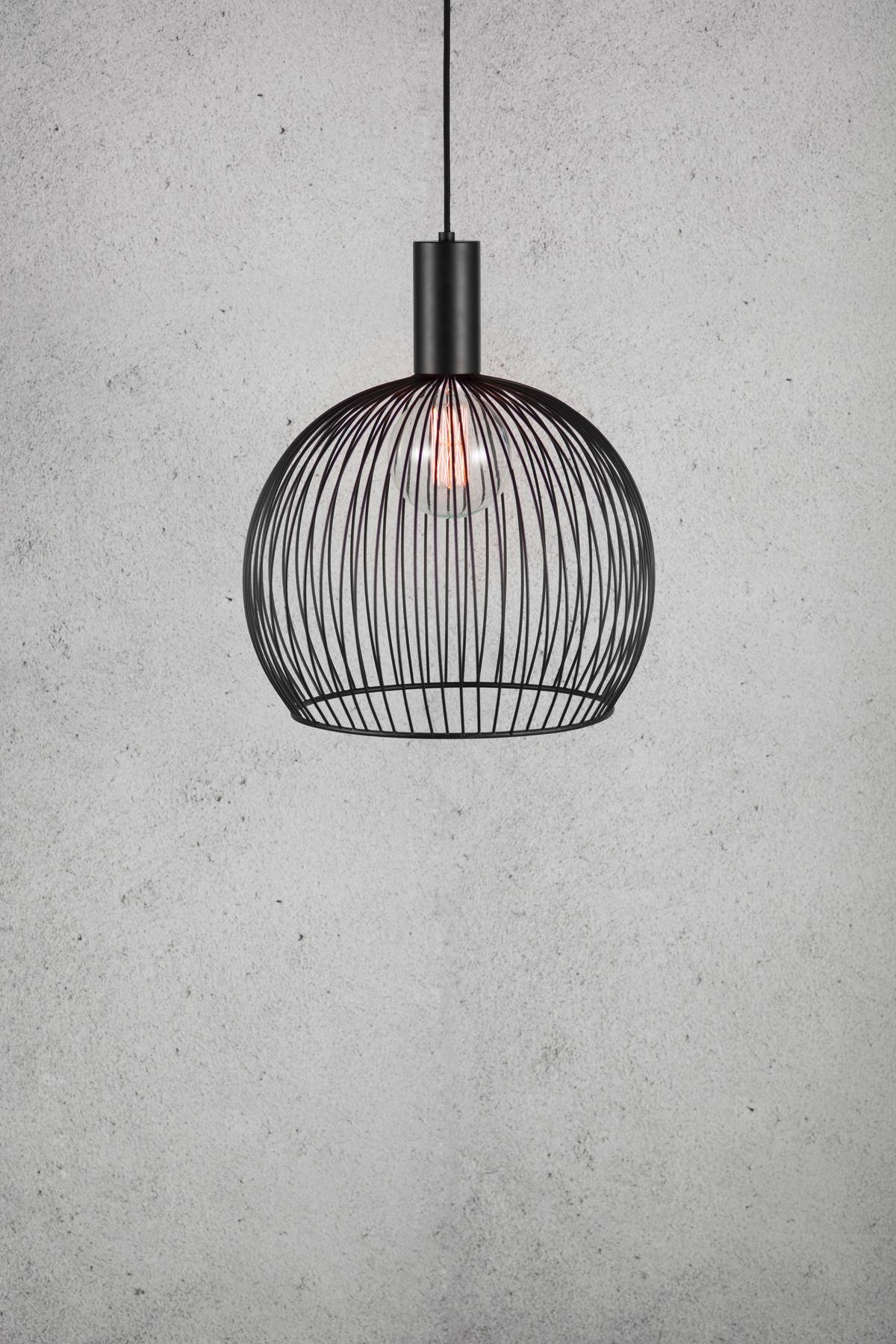 Hängeleuchte Aver Pela Schwarz D: 40 cm - Schwarz, KONVENTIONELL, Metall (40/45,5cm) - Nordlux