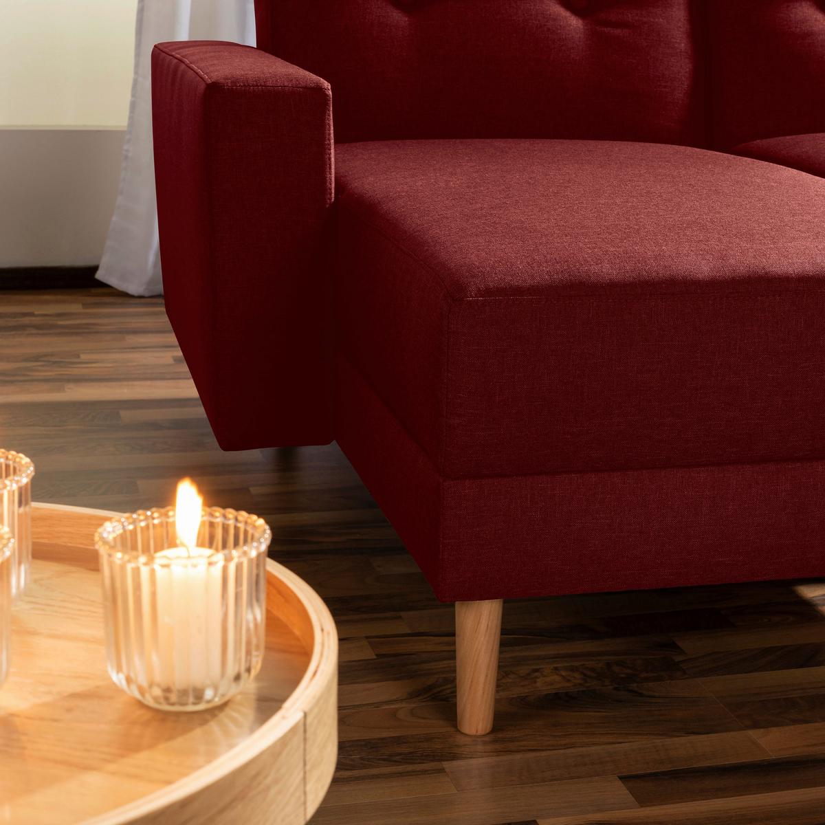 Eckschlafsofa Just Cool - Rot/Erlefarben, Design, Textil (230/93/152cm) - Max Winzer