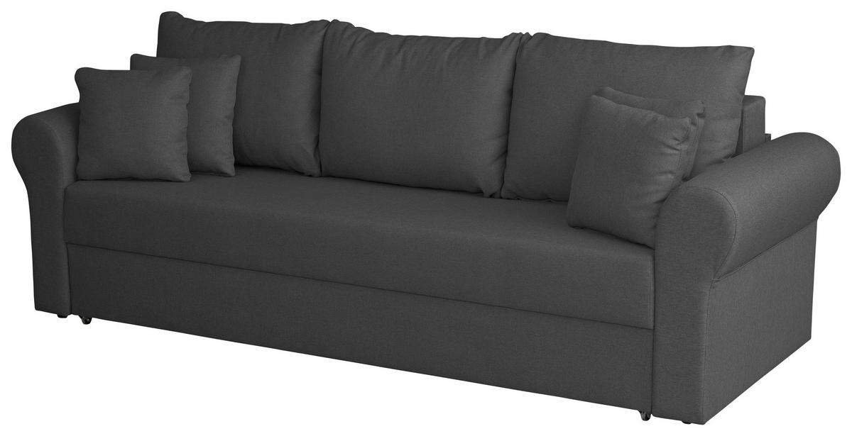 Schlafsofa Sara - Schwarz/Grau, Design, Textil (235/75/90cm) - P & B