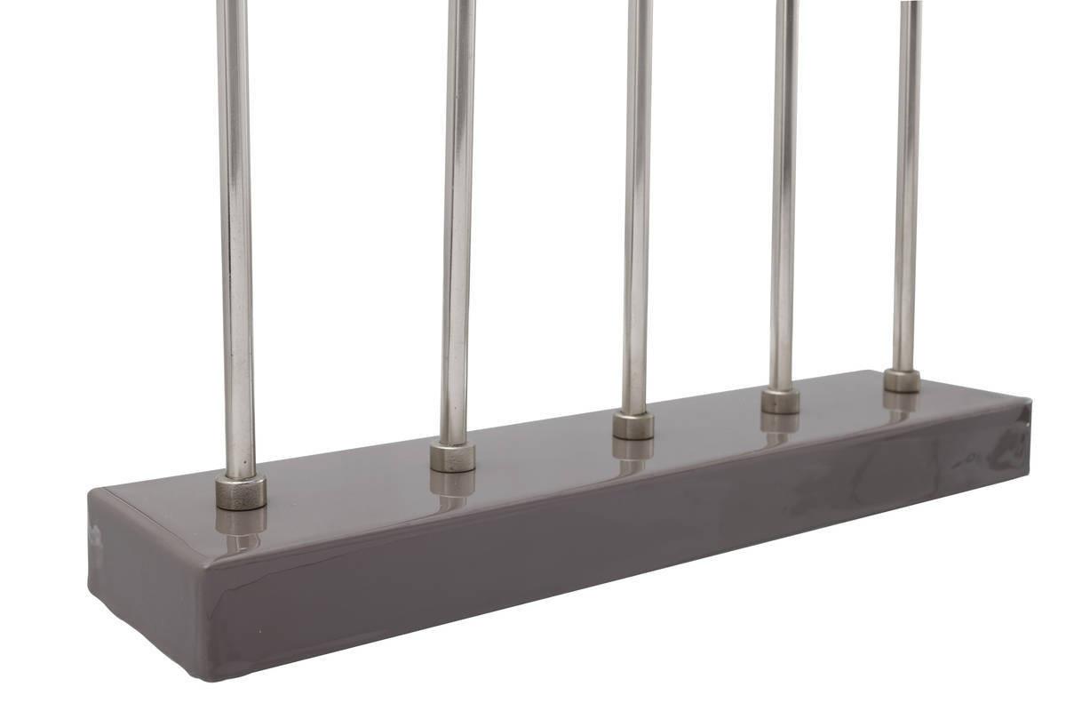 Kerzenständer Art Deco Eisen Grau/silberfarben - Silberfarben/Grau, Trend, Metall (40/9/40cm) - Kayoom